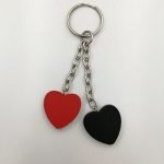 Black & Red Hearts Keyring-min